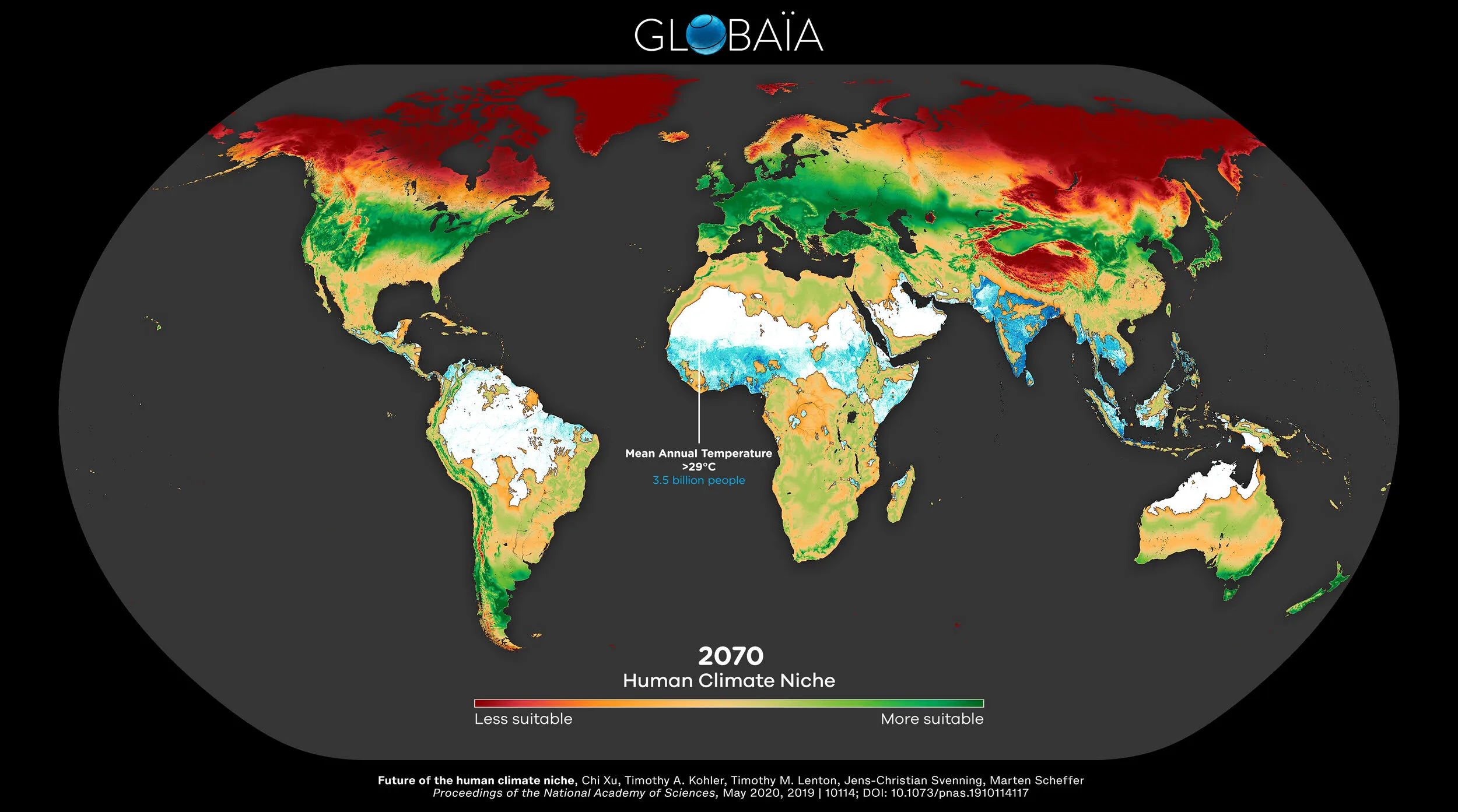 Human Climate Niche - Year 12070