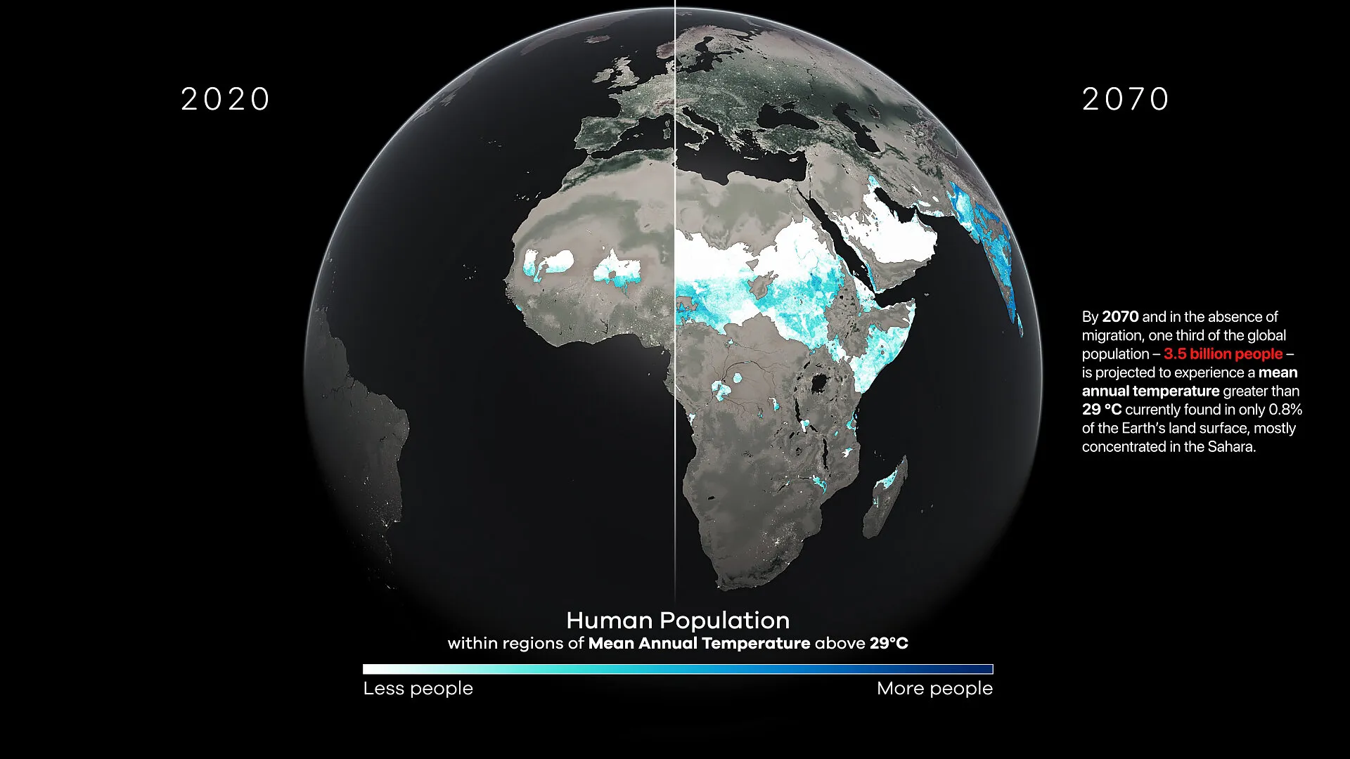 Human Climate Niche - Food production and temperature