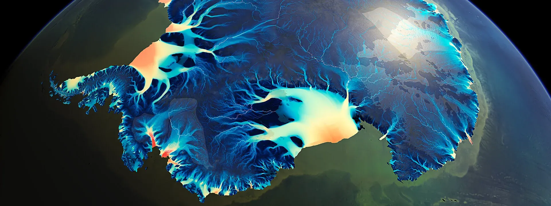 Antarctica ice velocity visualization
