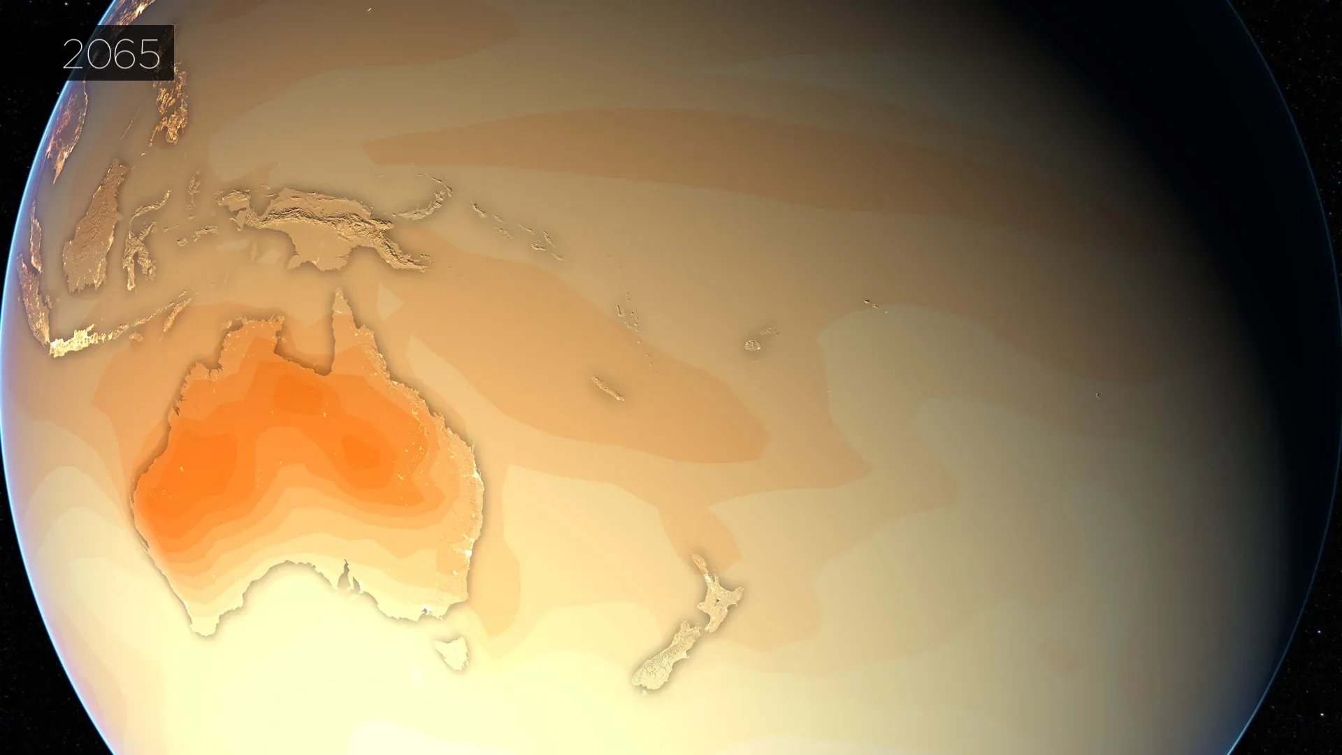 IPCC data visualization - ocean heat content