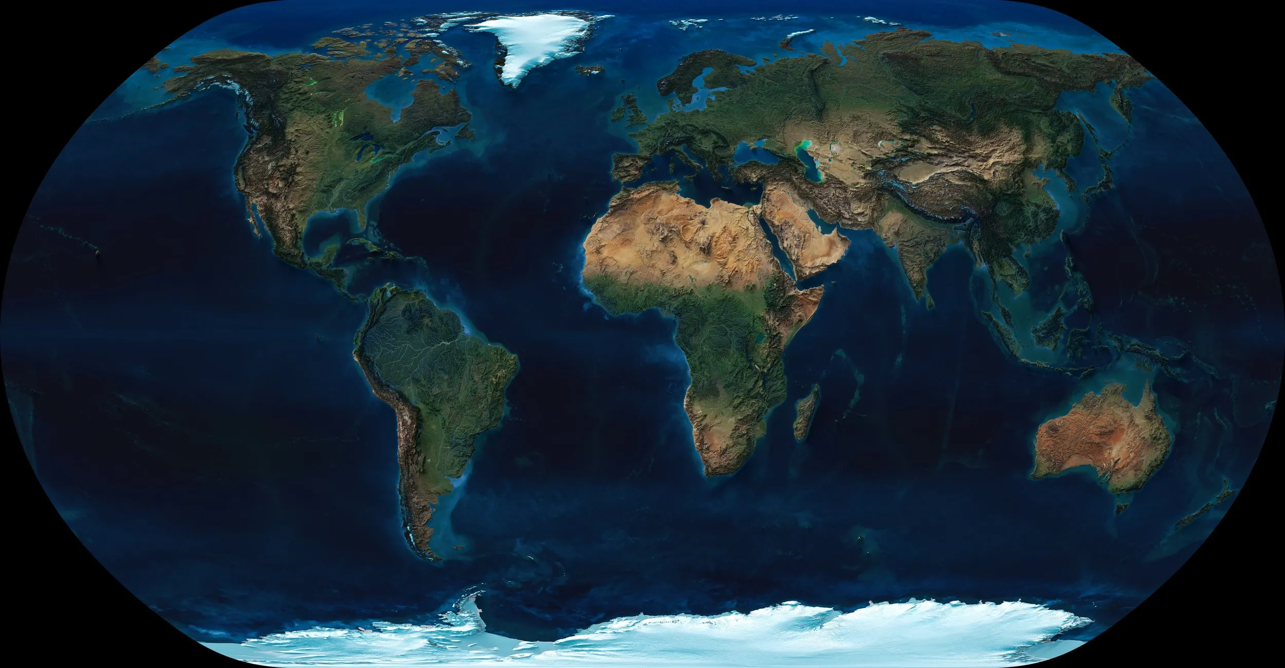 Planetary surface of the ecosphere