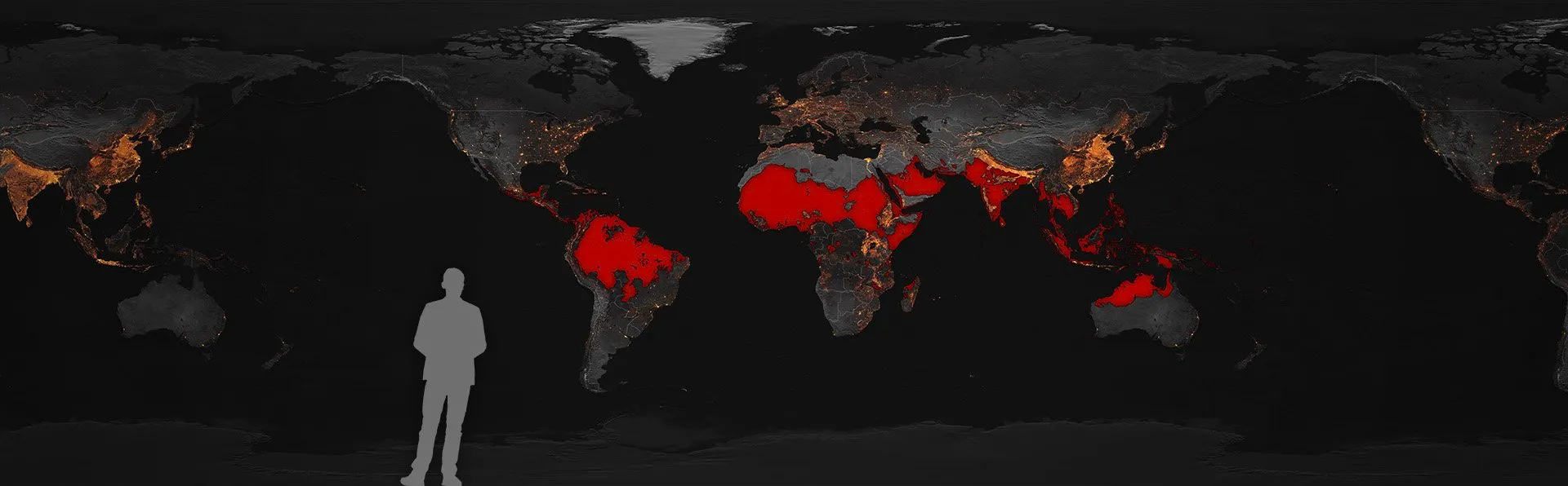 World Economic Forum 2023 · Plenary Screen | Human Climate Inhospitality by 2070 (RCP8.5)
